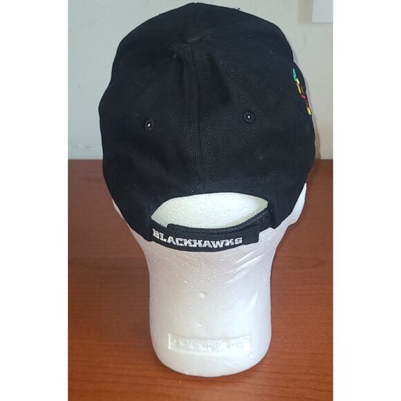 NHL Chicago Blackhawks Baseball Cap Hat Officially Licensed Black Adjustable - Picture 4 of 7